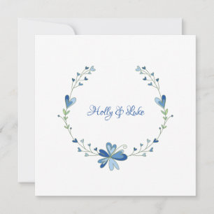 Carte Design floral in Blue for à Spring Outdoor Event
