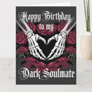 Carte Design gothique d'anniversaire pour votre âme somb