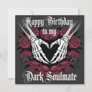 Carte Design gothique d'anniversaire pour votre âme somb