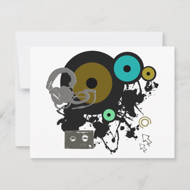 Carte Design Graphique de Musique ! (Devant)