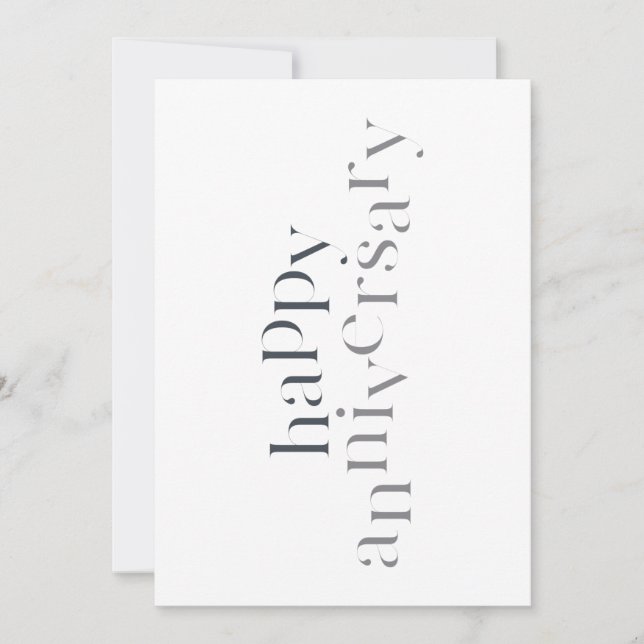 Carte Design moderne, élégant, chic Happy Anniversaire (Devant)