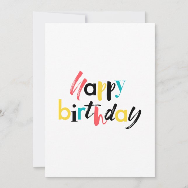Carte Design moderne et gai de "Joyeux anniversaire" (Devant)