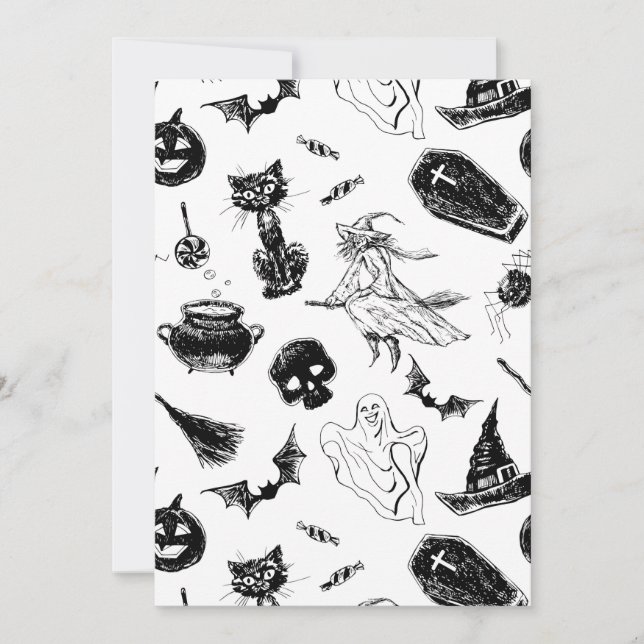 Carte Design motif d'Halloween (Devant)