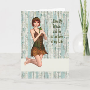 Carte Design romantique dans un décor de conte de fées