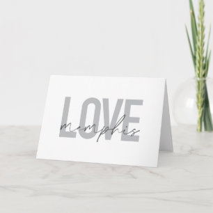 Carte Design simple, moderne, urbain, cool Love Memphis