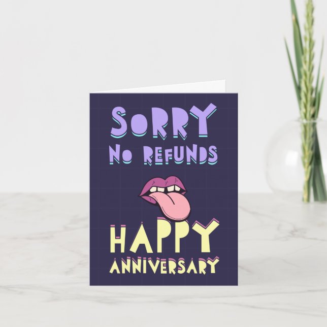 Carte Désolé, aucun remboursement. Joyeux anniversaire (Devant)