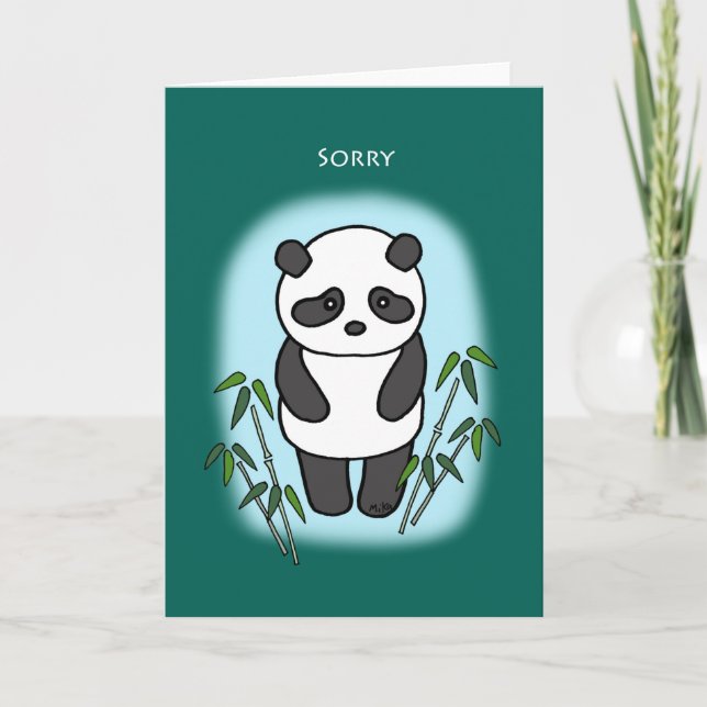 Carte Désolé Excusez Sad Panda Cute Funny Désolé mon mau (Devant)