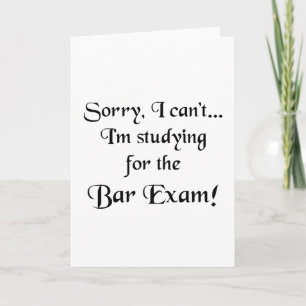 Carte Désolé, impossible...Examen de barre