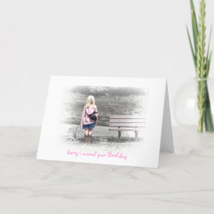 Carte Désolé j'ai manqué votre anniversaire