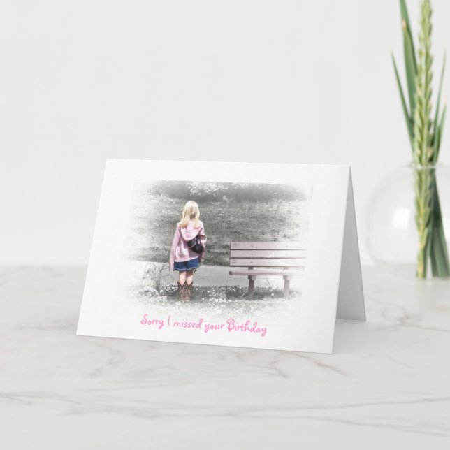 Carte Désolé j'ai manqué votre anniversaire (Devant)