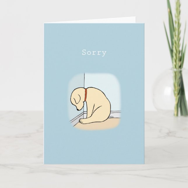 Carte Désolé mes mauvaises excuses pour chiot S'il vous  (Devant)
