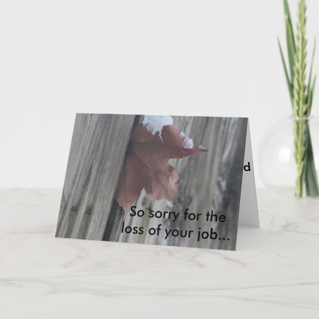 Carte Désolé pour la perte de votre travail... (Devant)