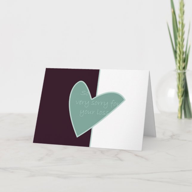 Carte Désolé Pour Votre Perte (Devant)