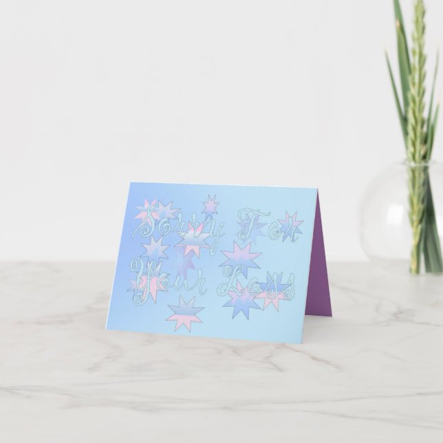 Carte Désolé Pour Votre Perte (Devant)