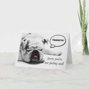 Carte Désolé, vous ne vous sentez pas bien triste Chien 