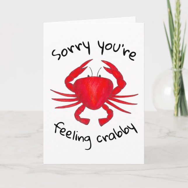 Carte Désolé, vous sentez le crabe rouge s'améliorer bie (Devant)