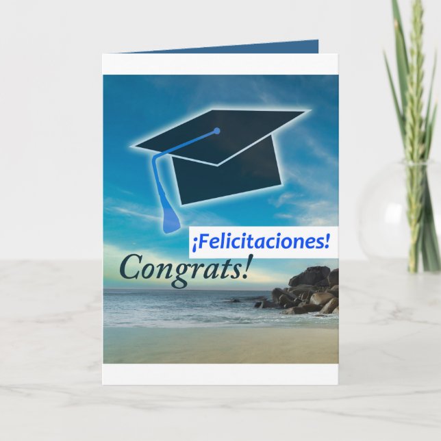 Carte d'espagnol de graduation Felicitaciones (Devant)