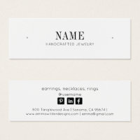 Carte d'essai minimale Name Stud Earring Jewelry