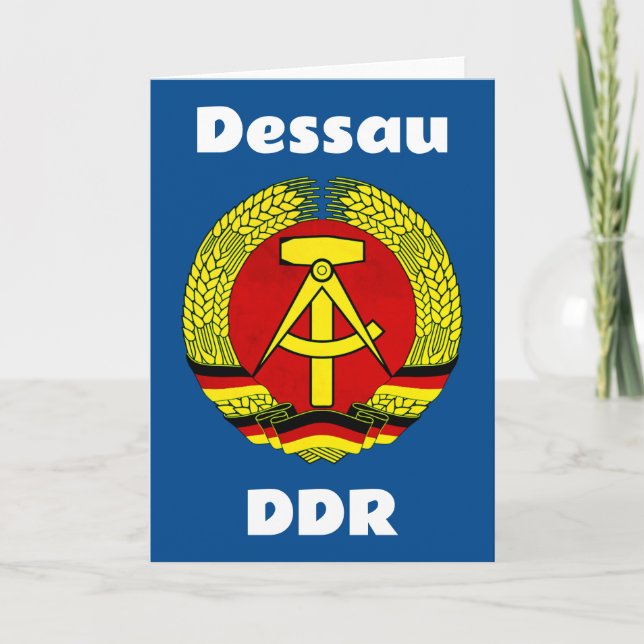 Carte Dessau, DDR, Dessau, Allemagne (Ossi est-allemand) (Devant)