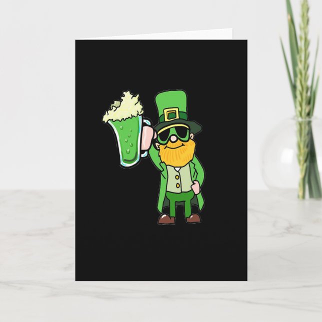 Carte Dessin amusant irlandais Leprechaun (Devant)