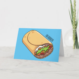 Carte dessin animé de Burrito