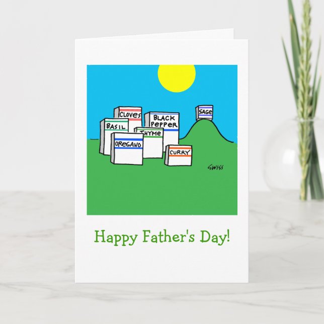 Carte Dessin animé de Cooking Theme Humorous Fathers (Devant)