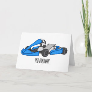 Carte dessin animé de Kart racing
