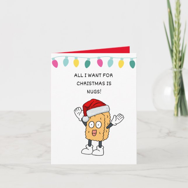 Carte dessin animé humour punny pun Noël coutume (Devant)