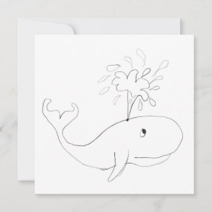 Carte Dessin de baleine pour enfants