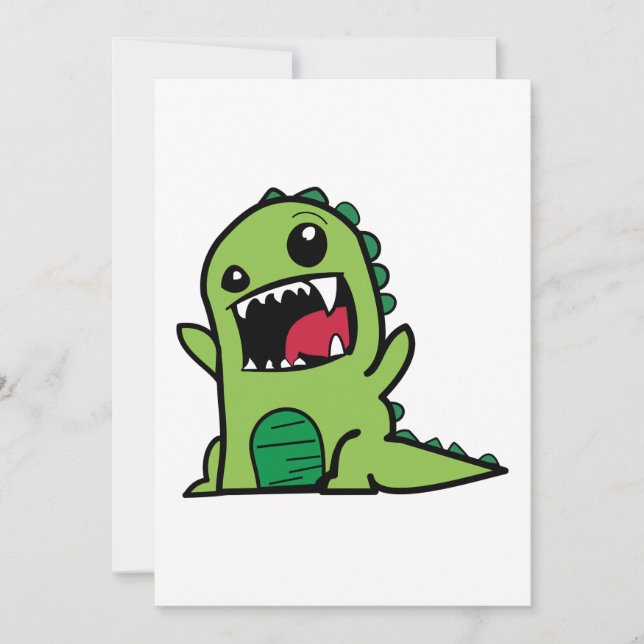 Carte Dessin de bébé dinosaure (Devant)