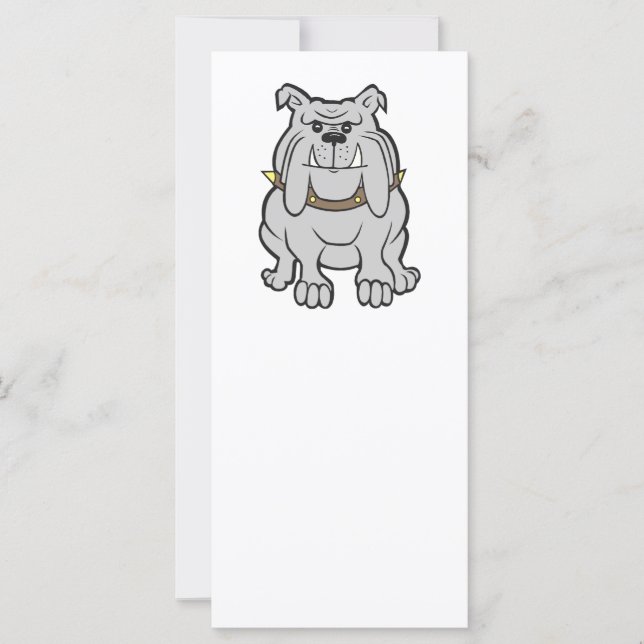 Carte dessin de bulldog (Devant)