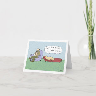 Carte Dessin de chien en thérapie   Humour du spectacle 