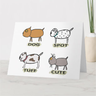 Carte Dessin de chiens amusants