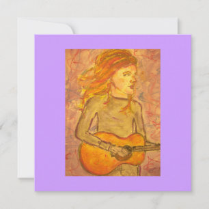 Carte dessin de guitare acoustique