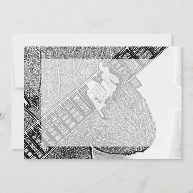 Carte Dessin de la guitare (Devant)