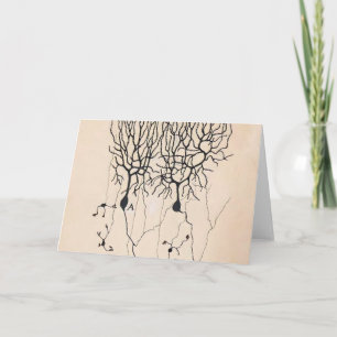 Carte Dessin de neurone vintage par Santiago Ramón y Caj