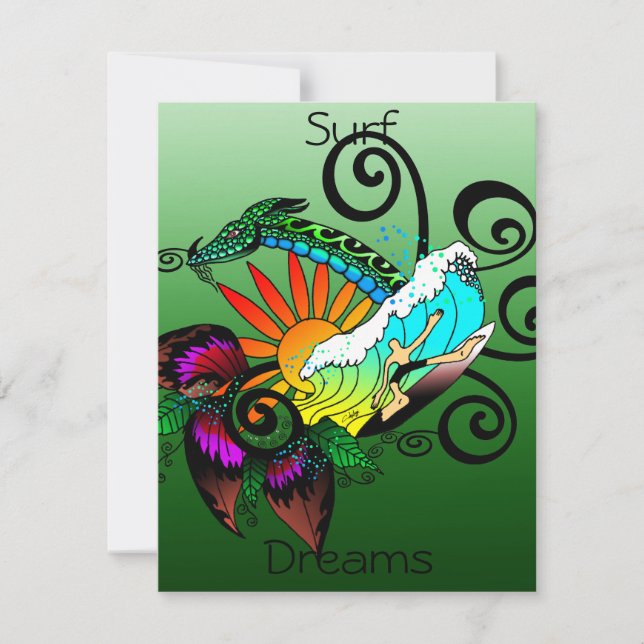 Carte Dessin de Surfer Dude (Devant)