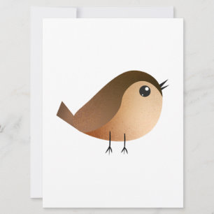 Carte Dessin d'Oiseau de Bruant