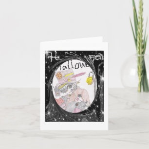 Carte Dessin Éffrayant d'Halloween encadré