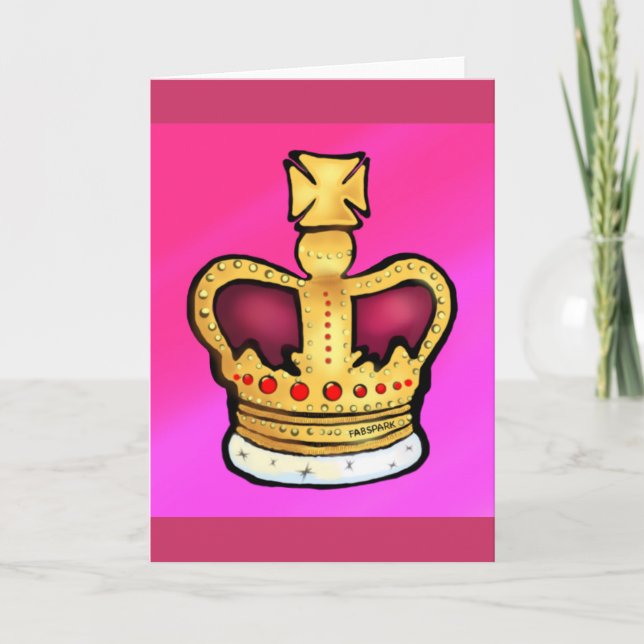 Carte Dessin magnifique de couronne de jubilé de diamant (Devant)