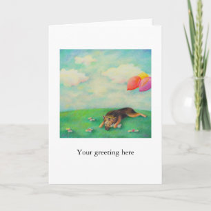 Carte Dessin mignon d'art d'amusement de fille