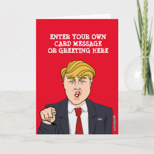 Carte Dessin personnalisé de Donald Trump