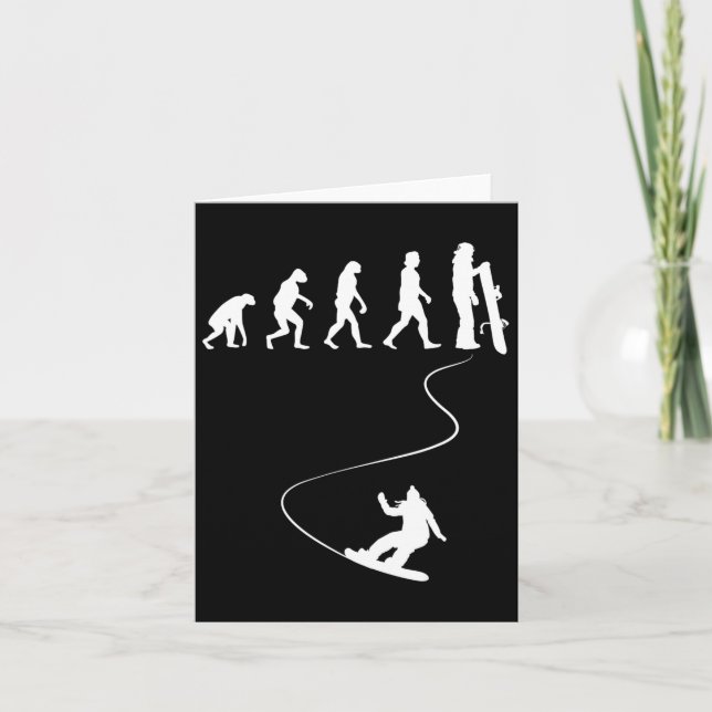 Carte Dessin Simple Evolution Snowboard (Devant)