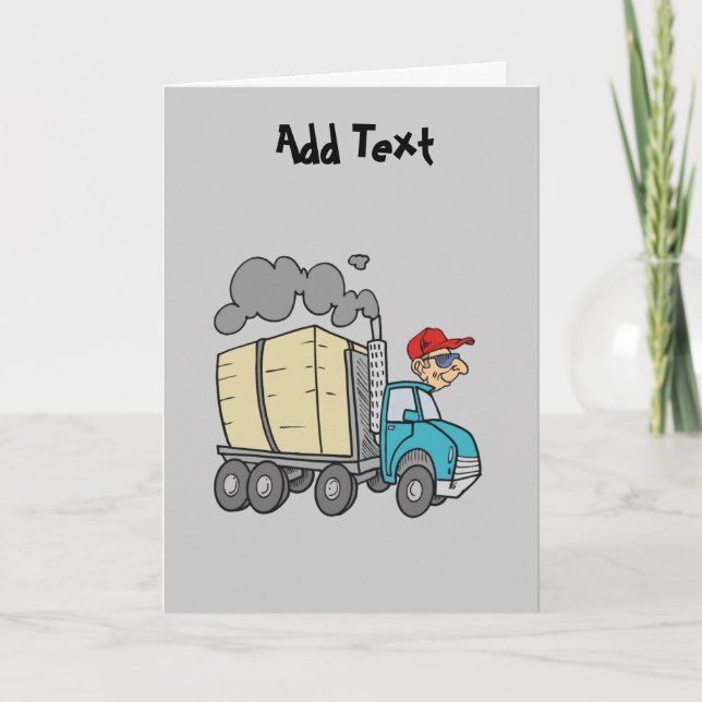 Carte Dessin sur le chauffeur de camion de Funny (Devant)