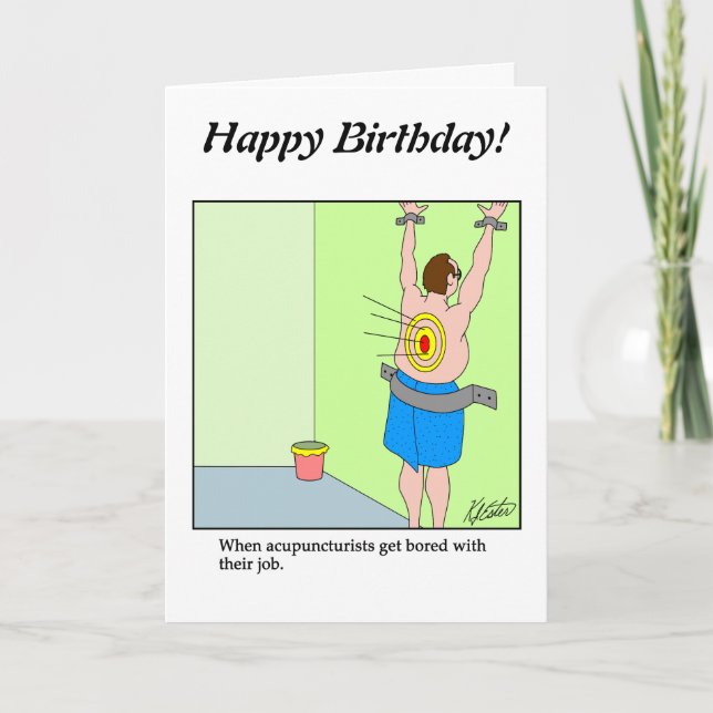 Carte Dessiner un blanc - acuponcteur - Customisez-le (Devant)