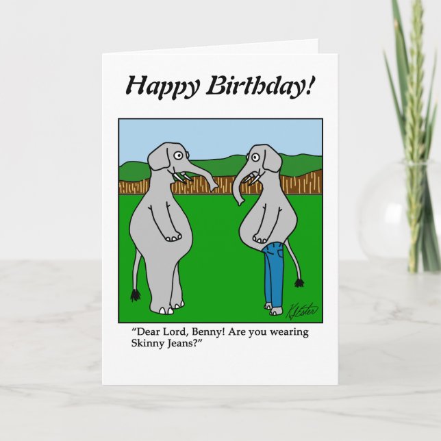 Carte Dessiner un blanc - Eléphant - Customisez-le (Devant)