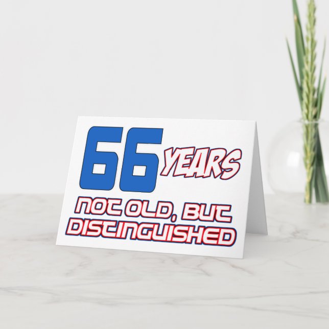 CARTE DESSINS D'ANNIVERSAIRE DE 66 ANS (Devant)