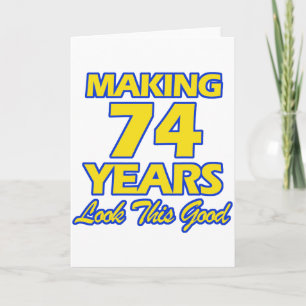 CARTE DESSINS D'ANNIVERSAIRE DE 74 ANS