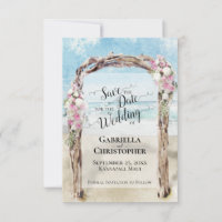 Destination romantique Mariage de plage Enregistre