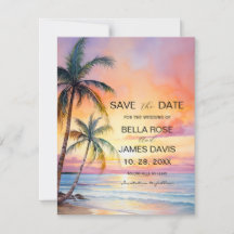Destination Sunset Beach Wedding